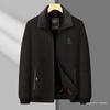 Men's Corduroy Velvet-Lined Jacket for Middle-Aged and Elderly - Autumn/Winter Warmth
