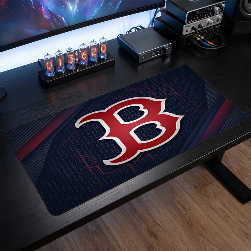 Boston Red Sox Pattern Mousepad Anti?Slip Rubber Desk Pad For Gaming Working Desktop Decoration
