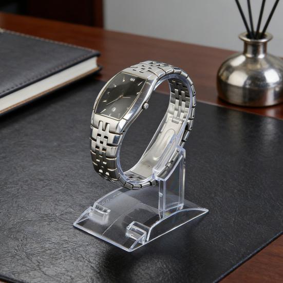 Clear Watch Display Stand C-Shaped Watch Holder Stand Bangle Bracelet Wrist Jewelry Display Stand for Home Desktop Shop Counter