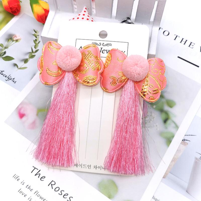 Antyczna zawieszka z frędzlami, spinka do włosów, akcesoria dziewczęce