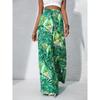 Cross-Border Bohemian Style Autumn New Fashion Leaves Print Loose Casual Elastic High Waist Wide Leg Pants Trousers