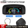 2 In 1 Car Truck Water Temperature Gauge Voltmeter With Water Temp Sensor Universal Water Temp Voltage Indicator 12V 24V