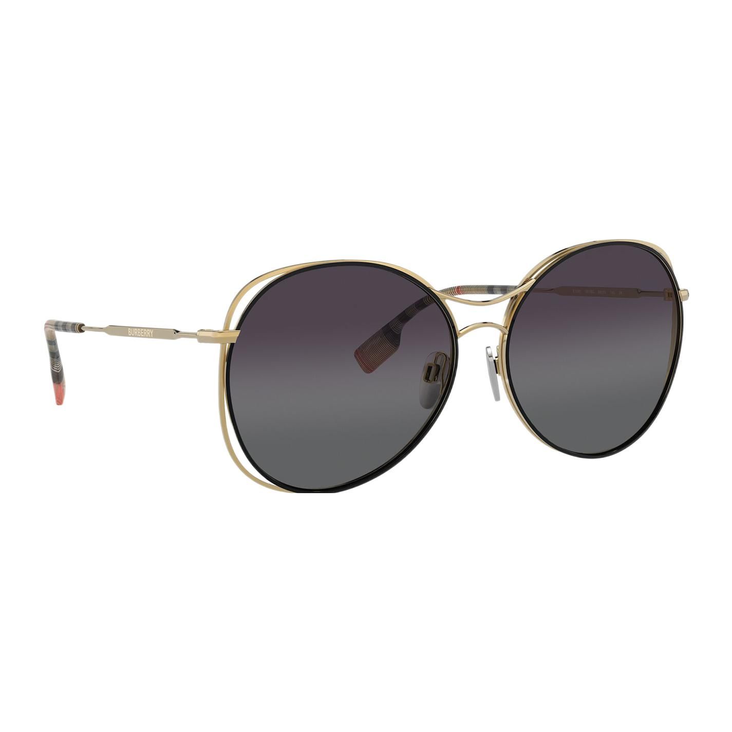 

Burberry Metal Round Frame Sunglasses Men sunglasses Black BE3105-10178G Eyeglass Case+Box (White/Brown Edition Random)