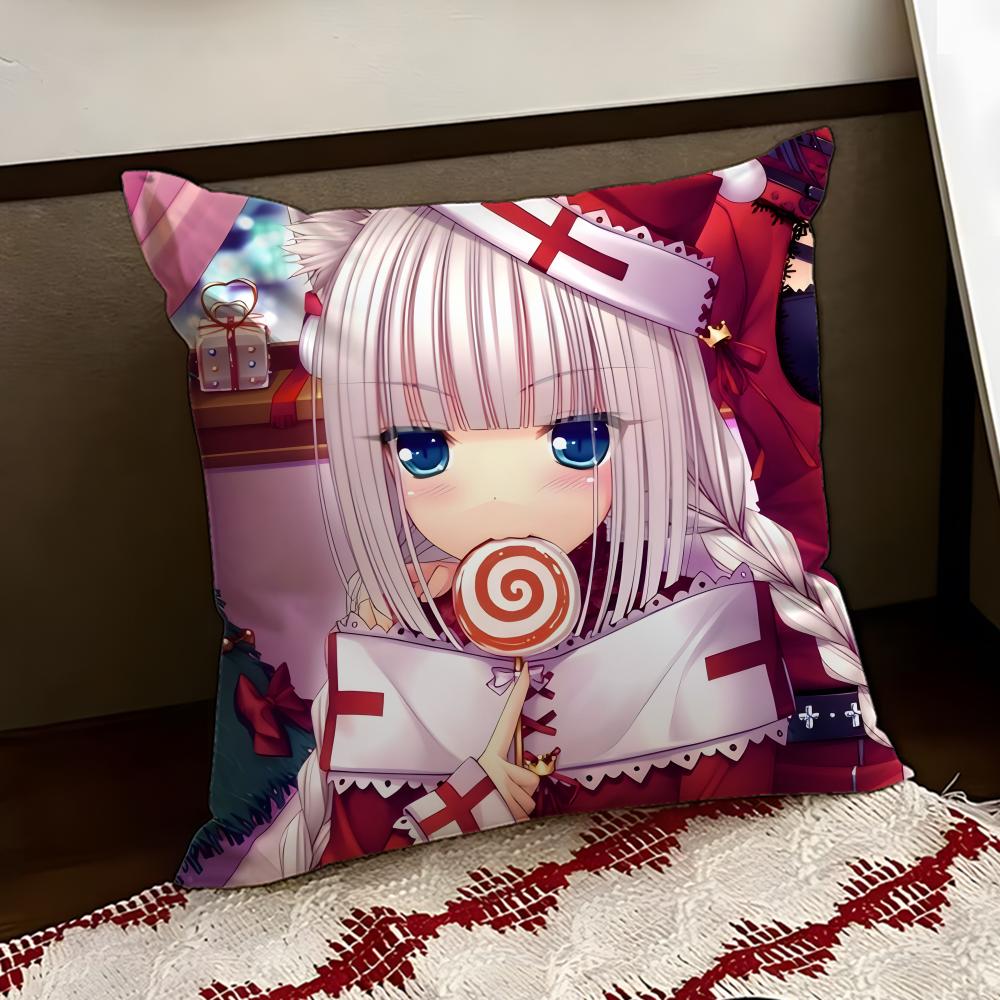 Anime NNekopara Cushion Cover Reversible Soft Durable Pillow Cover Home  Car MultiScene Use for Daily Comfort
