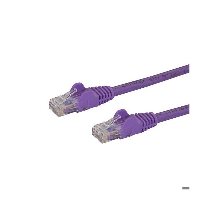 STARTECH Câble Réseau Cat6 UTP Sans Crochet - 50 Cm Violet - Cordon Ethernet RJ45 Anti-accroc - Câble Patch