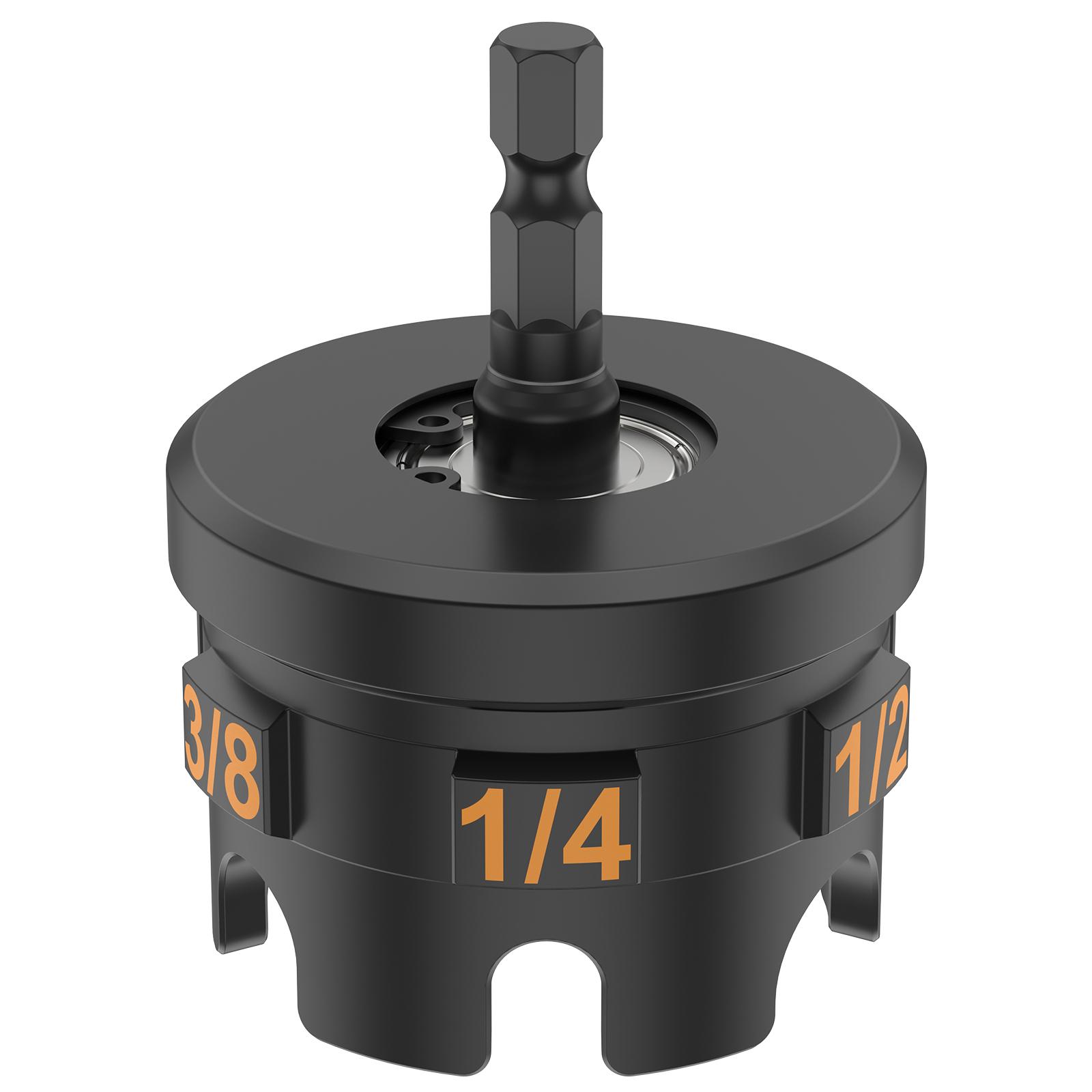 

Aluminum Alloy Nut Zipper Drill Attach Fast Nut and Bolt Removal Fit 1/4 3/8 1/2 Thread Rod for Conduit Rack and Strut System чорний