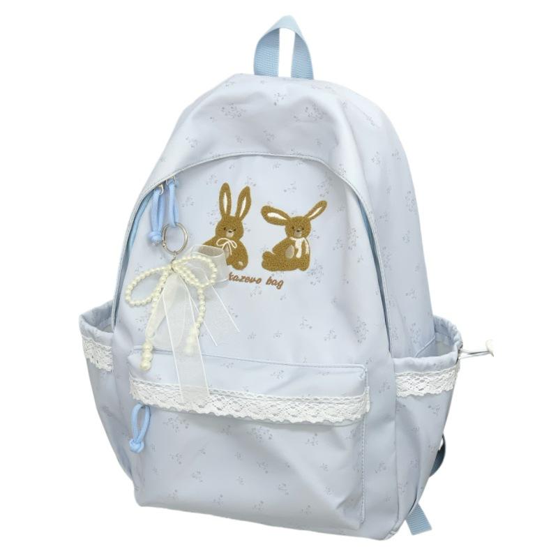 Schultasche Schultasche Mittelschule Mädchen Koreanisch ins Nische Kaninchen Druck Hoher Wert Hohe Kapazität Mittelschule Rucksack