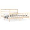 VidaXL Bed Frame with Headboard 200x200 Cm Solid Wood 3191926
