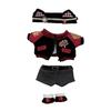 Niannyyhouse 15cm Plüsch-Kleidungsset mit roter Flammen-Kopfbedeckung, Mantel, Shorts, Schuhen und Accessoires (15 cm)