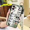 Phone Holder Wrist Strap Phone Case For MOTO G55 5G Fashion Design Wristband Panda Kickstand Cute Soft case Anti-dust
