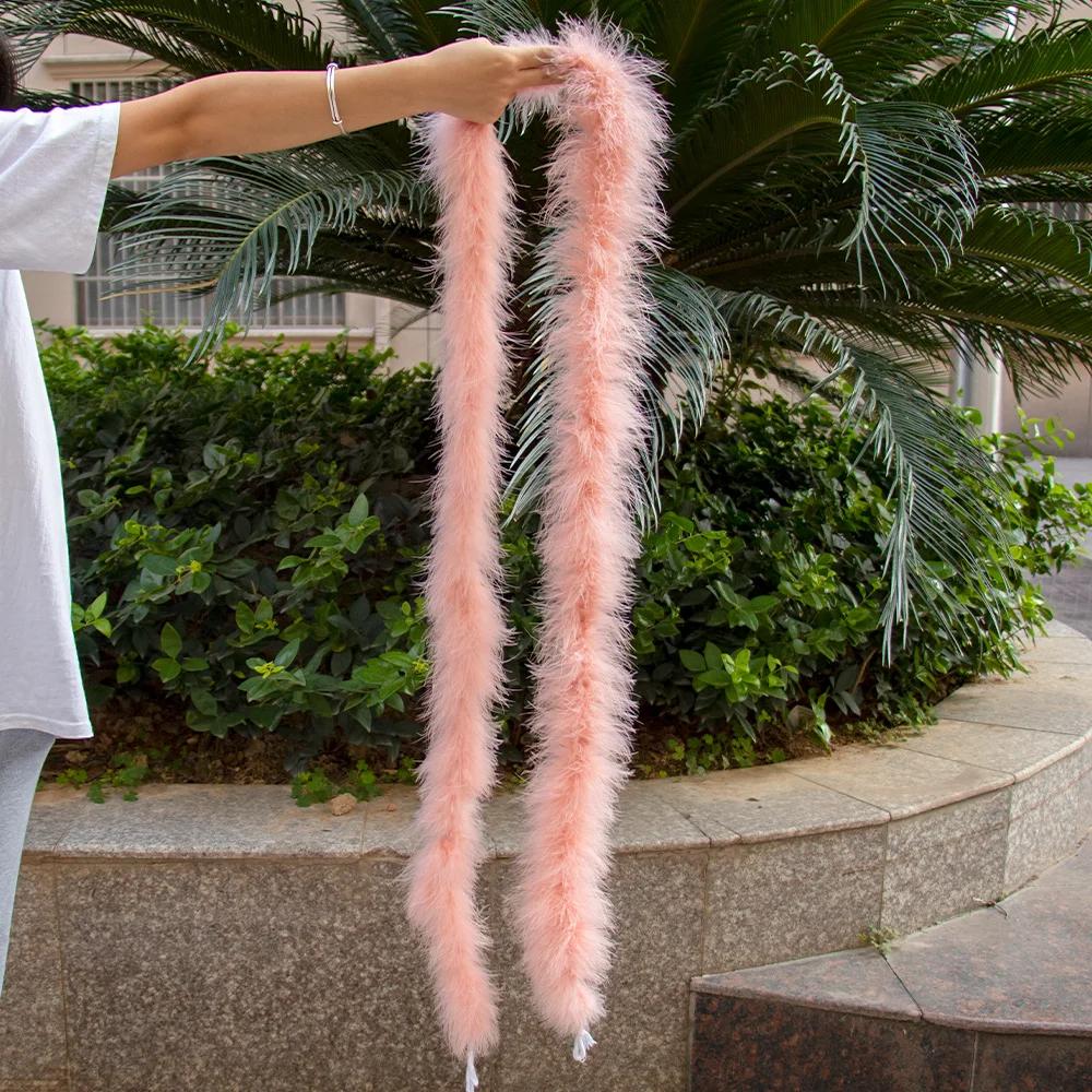 11g-50g Thick Turkey Feathers Boa 2Yards Hairy Fluffy Feather Scarf for Wedding Costumes Party Dresses Sewing Plumas Accessories