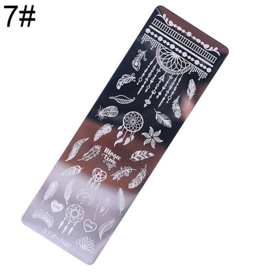 Manicure Transfer Template Flower Butterfly Nail Image Stamping Stencil Plate
