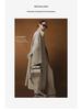 Rongtai Women's Tencel Drapey Trench Coat - Spring 2025 Collection, British Style with Tie-Waist and Stand Collar