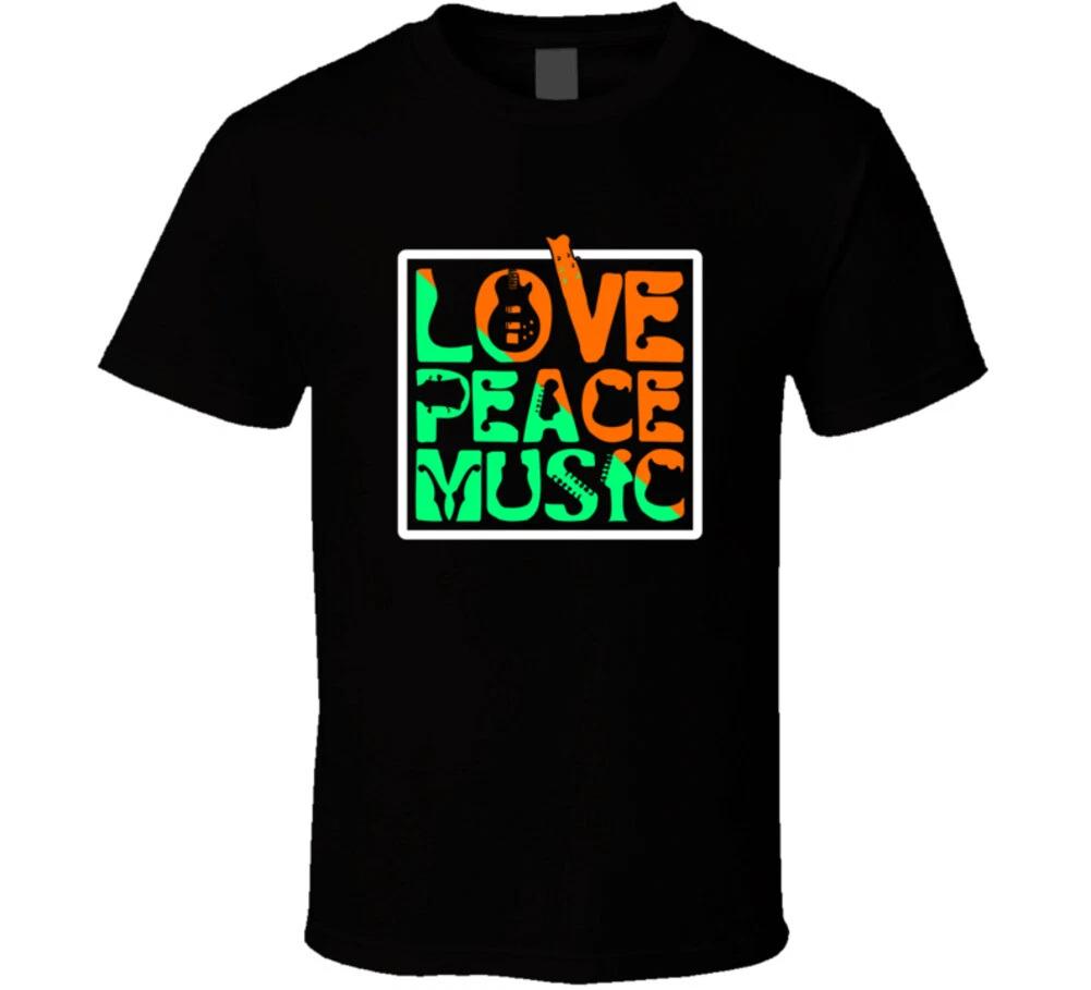 Love Peace Music Rock And Roll Gift T Shirt L