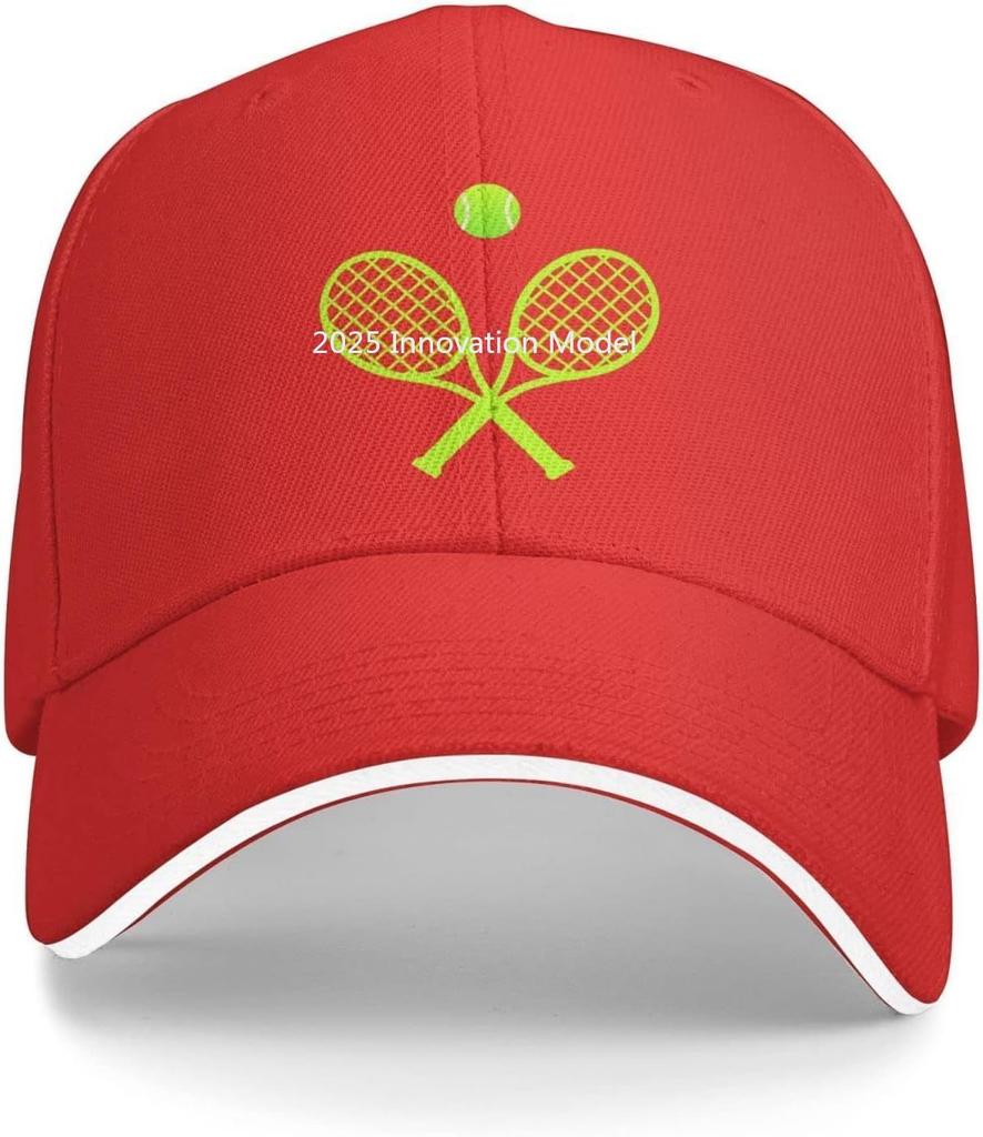 Casquette de Baseball unisexe Amour Tennis Casquette de Baseball réglable Raquette de Tennis Balle pour Unisexe Femmes