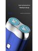 Men's Rechargeable Portable Electric Double-Head Shaver, Washable with Magnetic Blade.