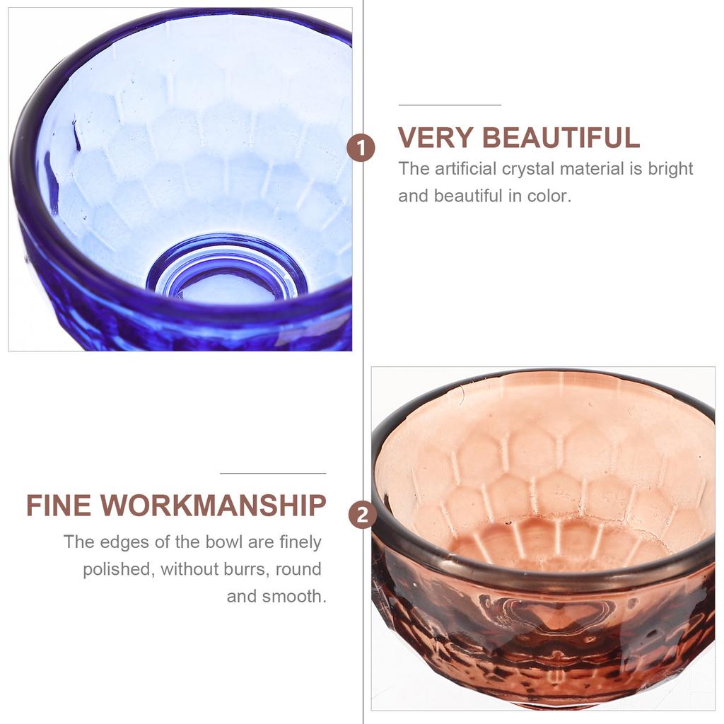 4pcs Crystal Water Bowl Artificial Crystal Offering Cup For Buddha Home Decor Yoga Meditation Bowl Tibetan Supply