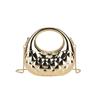 Niche Design Argyle Women's Textured Chain Shoulder Bag with Mini Lipstick Coin Purse