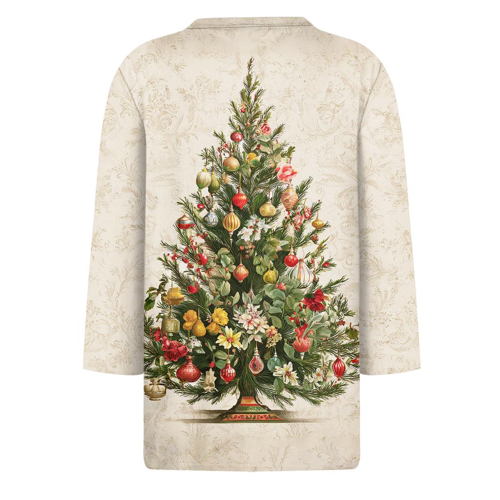 Women's Fashion Casual Round Neck 3/4 Sleeve Loose Printed T-Shirt Ladies Top