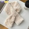 Winter Plüschschal für Damen Koreanischer Stil Kunstpelz Einfarbige Kurzer Schal Damen Trend Luxus Warm Neuer Schal