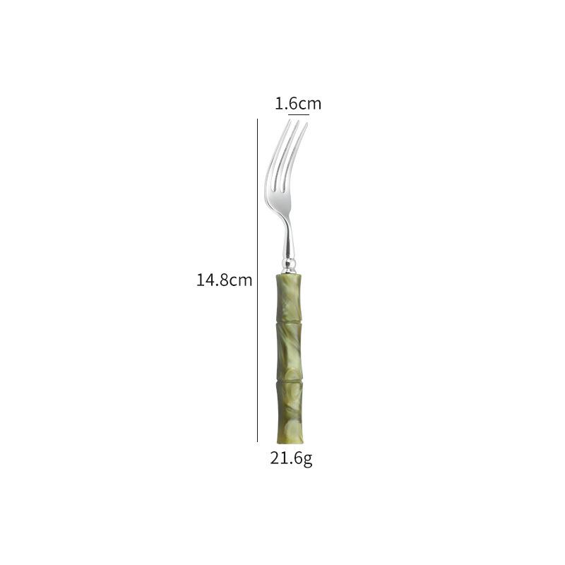 

Набор столовых приборов из бамбука, акрила и нержавеющей стали 304. Красивая посуда. Нож, вилка, ложка, чайная ложка для кухни. Штуки. Свадебный подарок.