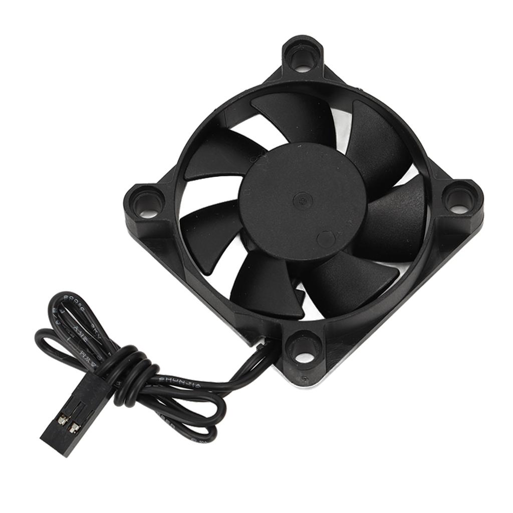 RC Cooling Fan Iron Plastic Lightweight Quick Speed RC Motor Cooler for 110 Traxxas 7.4V Black 45