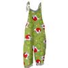 Women's Casual Loose Jumpsuit Christmas Print Wide Leg Jumpsuit Sleeveless With Pockets