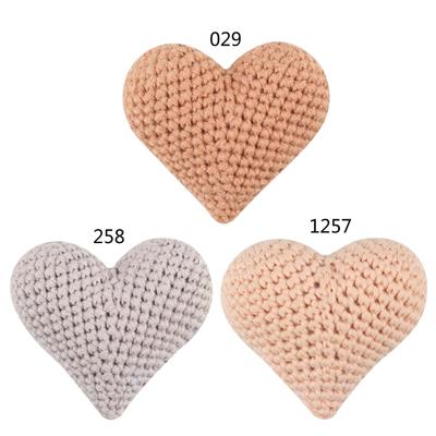 Cute Hearted-shaped Crochet Knitting Beads for Pacifier Chain Baby Photograph Props Baby Accessories Lightweight Gift
