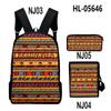 Trendy Popular Tribal patterns 3D Print 3pcs/Set pupil School Bags Laptop Daypack Backpack Inclined shoulder bag Pencil Case