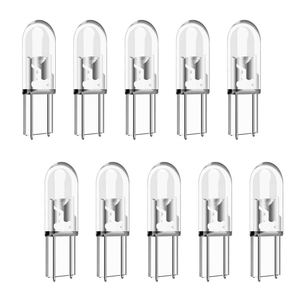 10pcs T5 LED Car Dashboard Lights Heat Resistant LED Dashboard Bulbs Vehicle Accessories Easy To Use for Night Driving