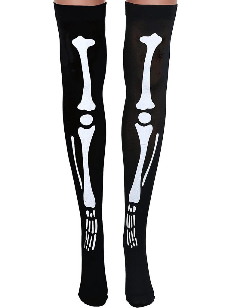 Halloween Bloodstained Skeleton Socks & Gloves Costume Props