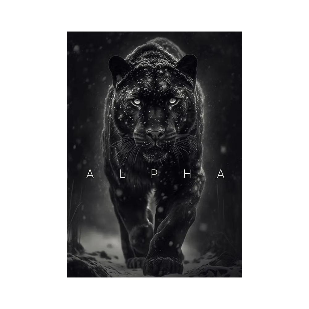 Citazioni Motivazionali Conquista Focus Pittura su Tela Leone Tigre Leopardo Animali Feroci Poster Stampa Muro Soggiorno Decorazioni per la Casa