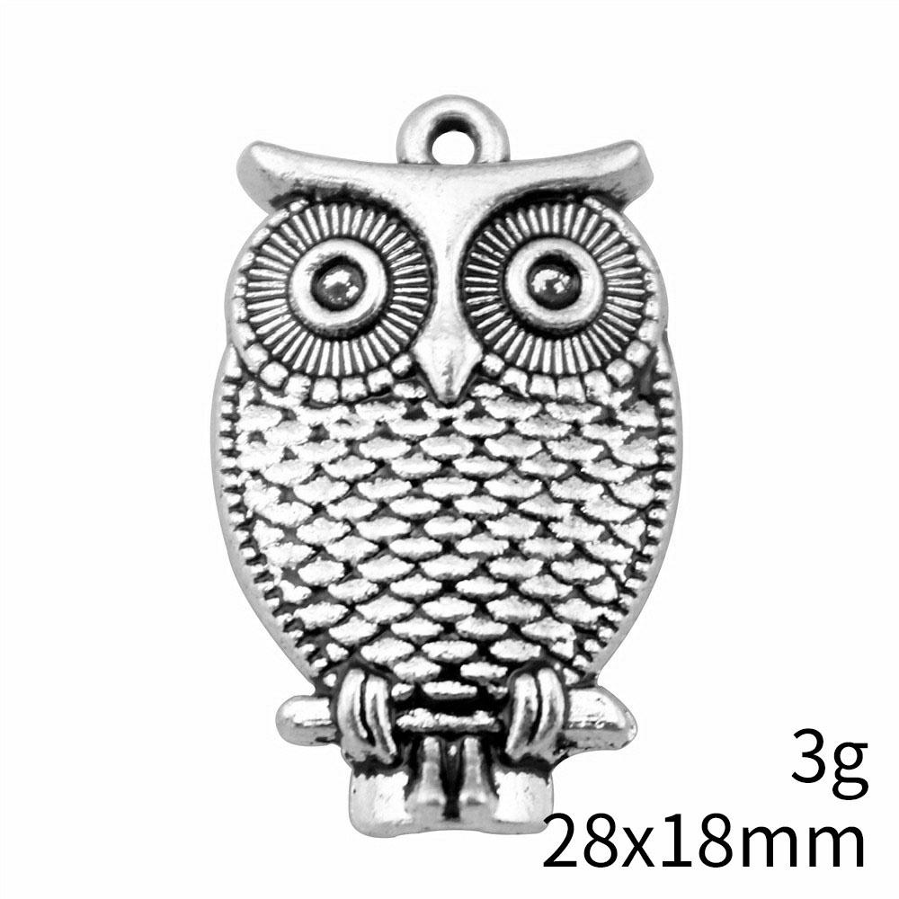 Big Owl Pendant Wings Charms For Forest Bird Theme DIY Bracelet Necklace Jewelry Making Supplies For
