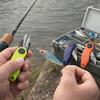 Edelstahl Angelschnur Schneider Multifunktionswerkzeug Garnelen-Typ Zange Pesca Gebrauch