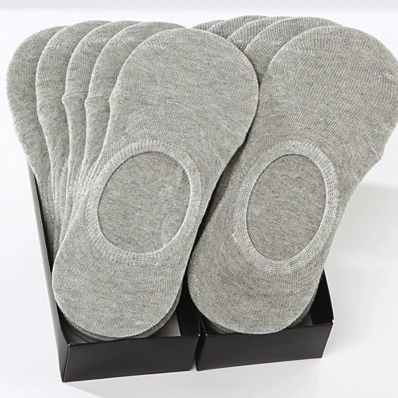 Unisex 10 Pairs Cotton No Show Socks, Lightweight Breathable Summer Ankle Socks, Non-Slip Low Cut Boat Socks for Sneakers