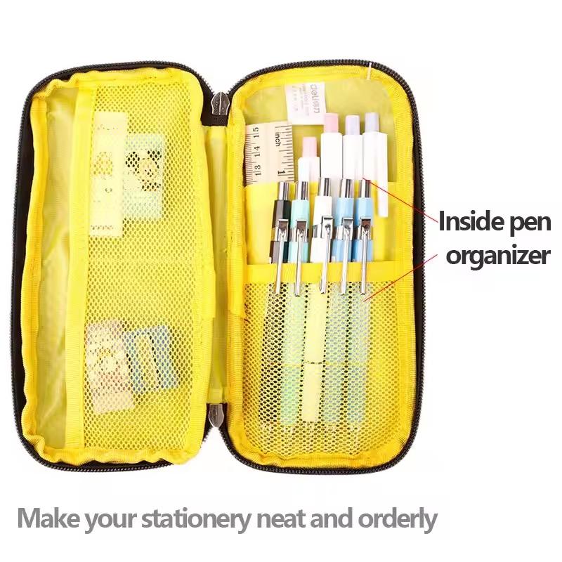 Double-Layered Pencil Case Large Capacity Pen Pouch Multiple Zipper Layers Pencil Box Student School Supplies