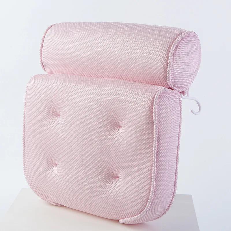 

Neck Bathtub 3D Bathtub Pillow Cushion Soft Headrest with Suction Cup SPA Bath Pillow Bathroom Supplies Bath Pillows