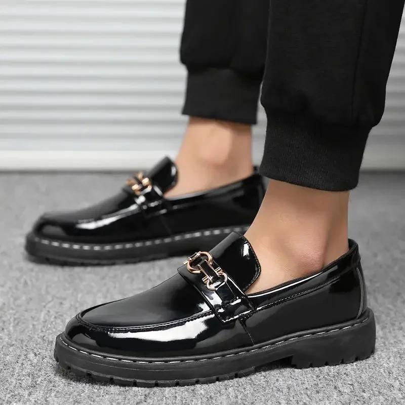 Dress Shoes Leather Loafers Men Formal Slip-on Business Common Cheap Clearance Comfortable Man Casual Shoe Classic Original Pu