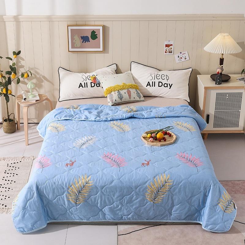 Summer Spring Ultrasound Cool Blanket Thin Wadding Comforter King Queen Size Bedspread Double Air Conditioning Camping Bed Quilt