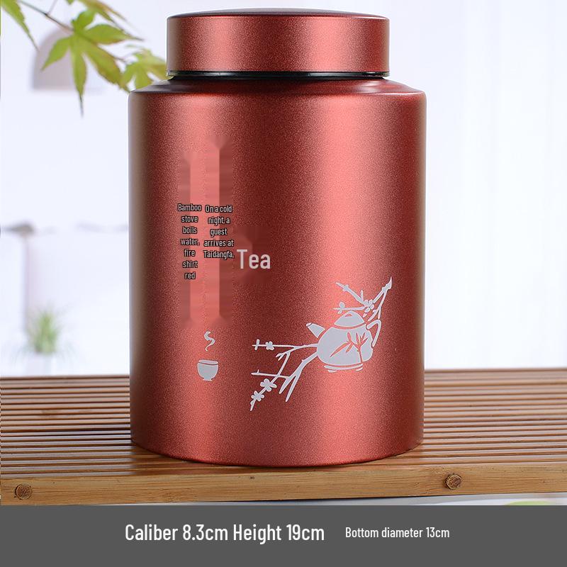 Stainless Steel Moisture-Proof Red Pu'er Tea Storage Canister
