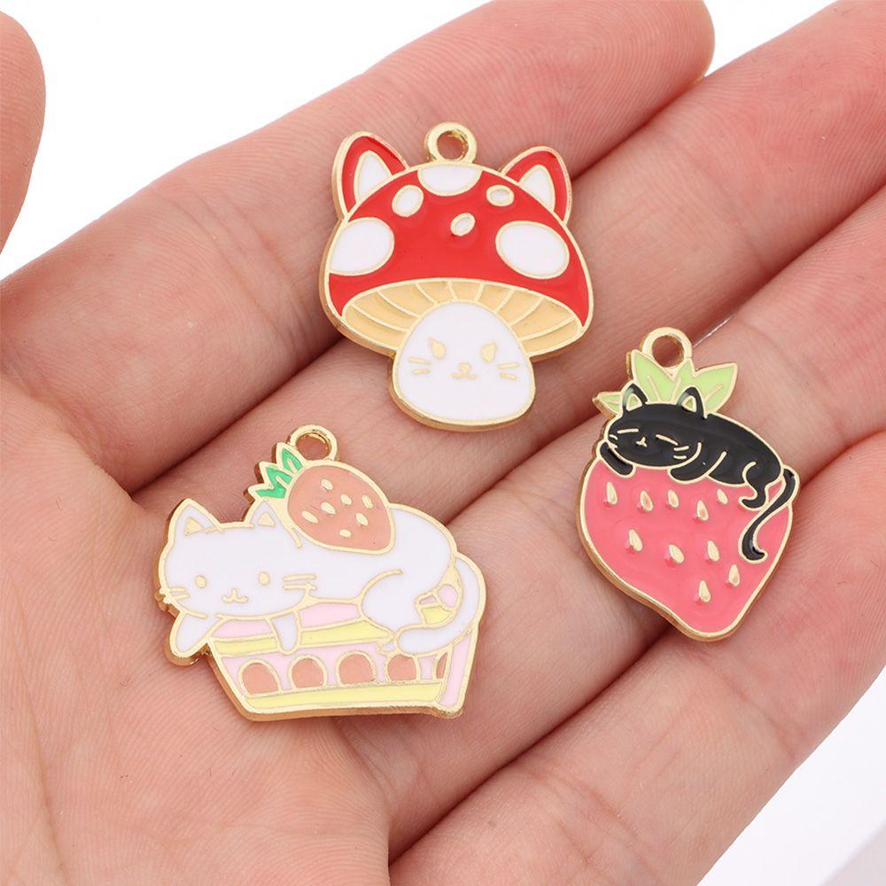 

Браслет, ожерелья, серьги, подвески, эмалированные растения, аксессуары для изготовления ювелирных изделий, милый красный гриб