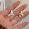 Silver Liquid Butterfly Ring for Women Elegant Wedding Ring Party Jewelry Accessories
