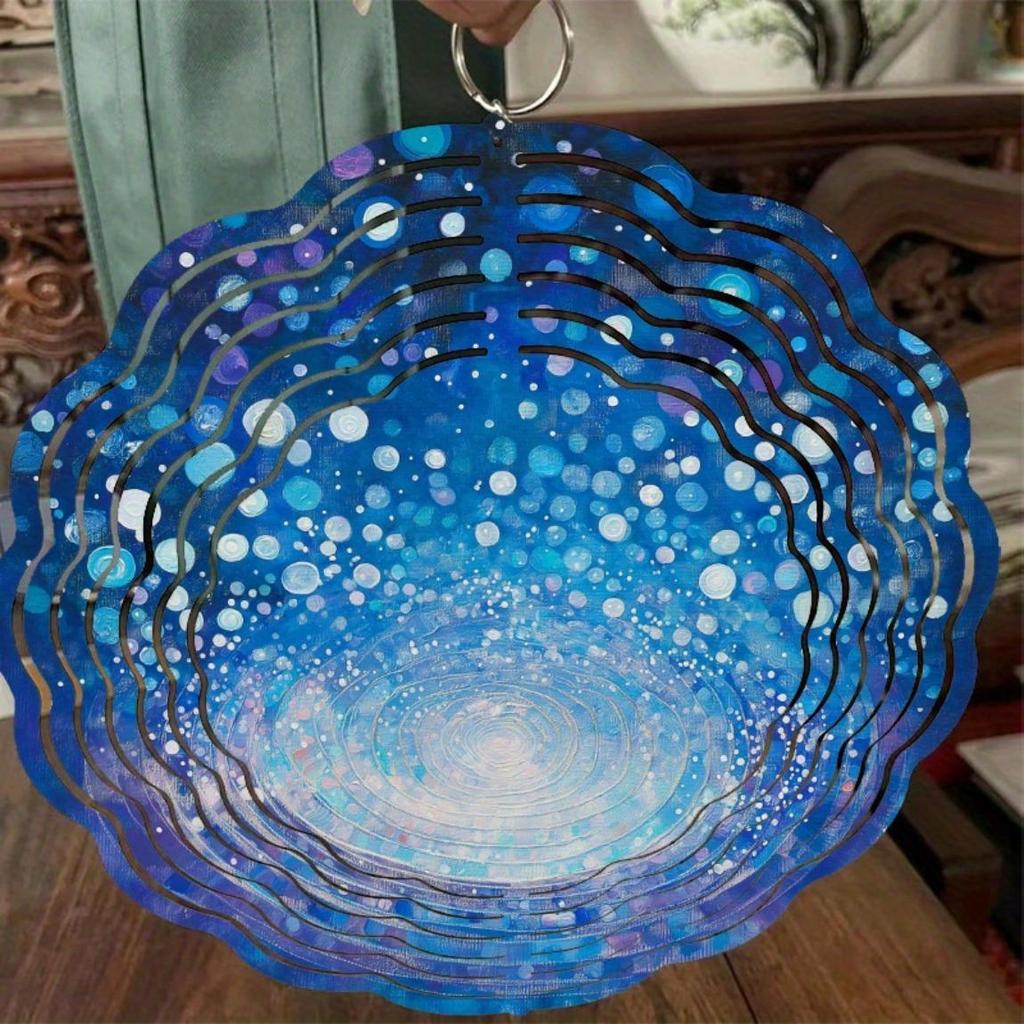 Vibrant 10 Inch Metal Wind Spinner for Garden Patio Balcony Yard Decor 360 Degree Rotating Hooks All Season Outdoor Hanging Art No Battery Needed