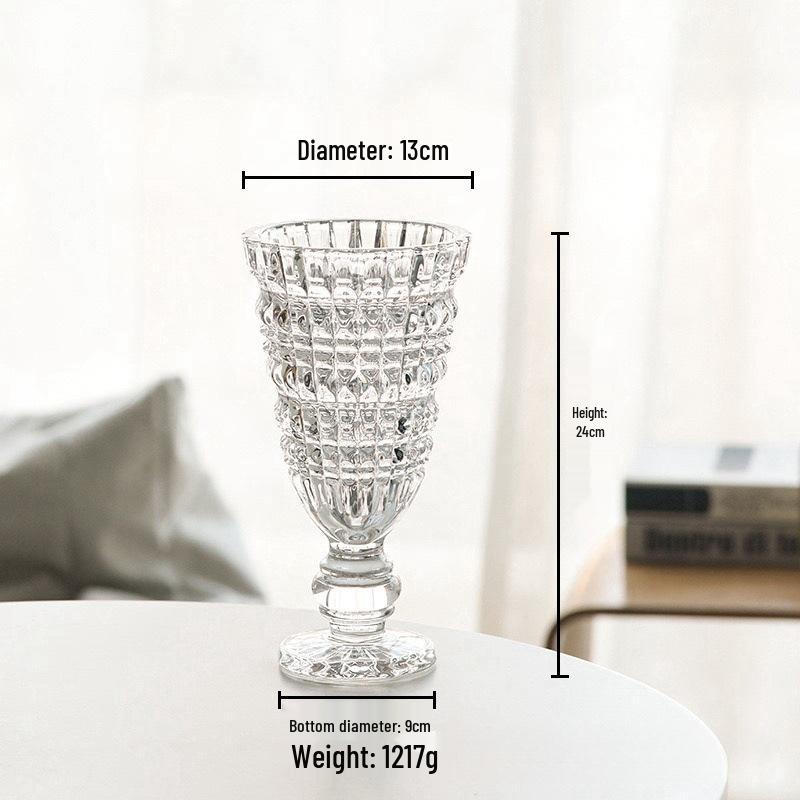 

Large Caliber Glass Wind Lantern Vase for Hydroponic Flower Arrangements in Living Rooms