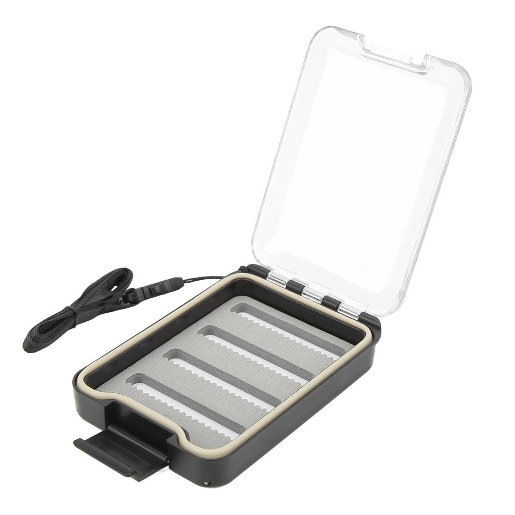 Slim Fly Fishing Box Sponge Insert Waterproof Fly Fishing Hook Box Lightweight Large Capacity with