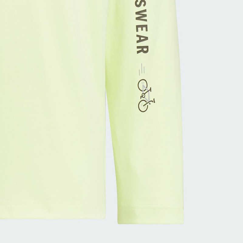 Adidas Cooling Sun Protection Cotton Sports Casual Long Sleeve Crew Neck T-Shirt Men Tops Light-Yellow JN9450