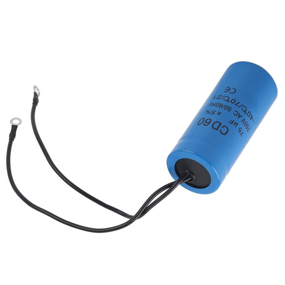 75uf CD60 Capacitor 250V AC Starting Capacitor Durable Running Capacitor Pumps