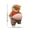 2pcs 3D Shiba Inu Stickers – Cute Orange Apparel Shiba Inu Stickers, 3D Cute Chubby Shiba Inu (Design), Silicone Self-Adhesive