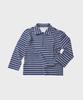 Oul Collar Half Zip Up Flat Love Blue Stripe
