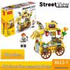 Lego-Compatible Street View Snack Street Mini City Building Toys for Kids - Creative Gifts for Boys & Girls